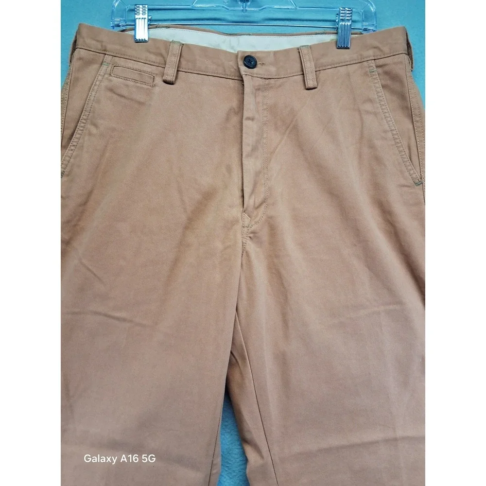NWT Life Khaki Men's Brown Pants Relaxed Fit Straight Size‎ 34X32